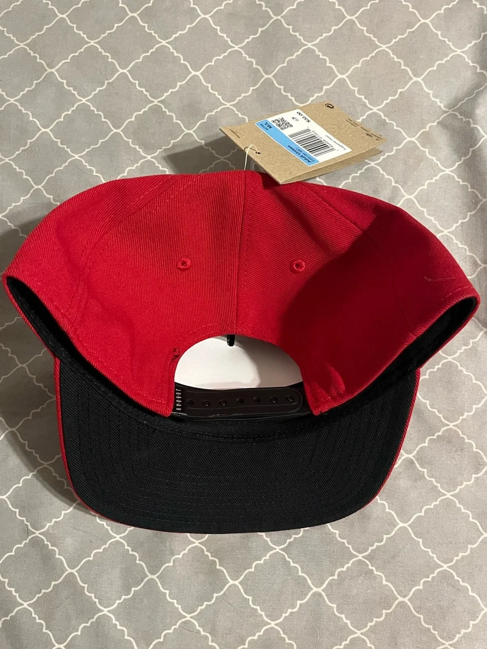 Jordan Red Cap with Black Jumpman Embroidery
